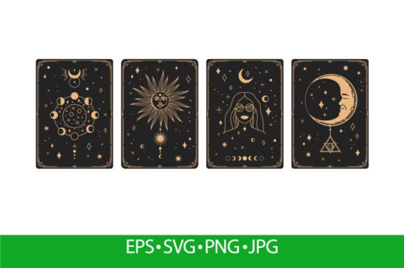 Download Mystical Astrology Tarot Bohemian Cards - Tarot Collection