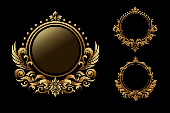 Download Golden Classic Circular Frame - Gold Collection