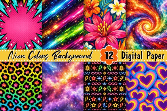 Download Neon Colors Background - Round Collection